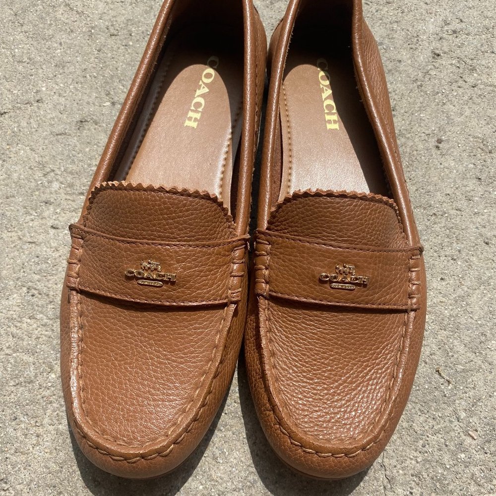 Coach Tan Leather Loafers
